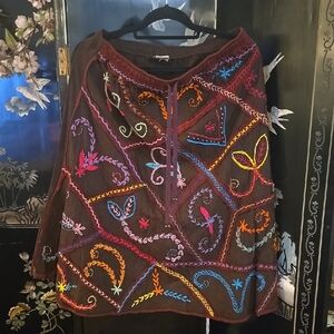 Colorful Embroidered Skirt